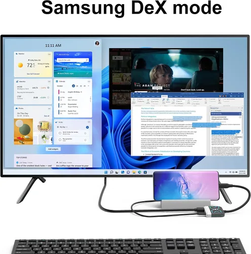 Vista 6 de Switch Dock para Nintendo Switch OLED, adaptador de TV de interruptor 3 en 1 con HDMI 4K, puerto USB 3.0, carga tipo C de 100 W, estación
