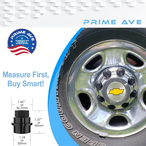 Vista 5 de Cubiertas negras para tuercas de rueda para Chevrolet GMC Parte # 15646250 (paquete de 12)