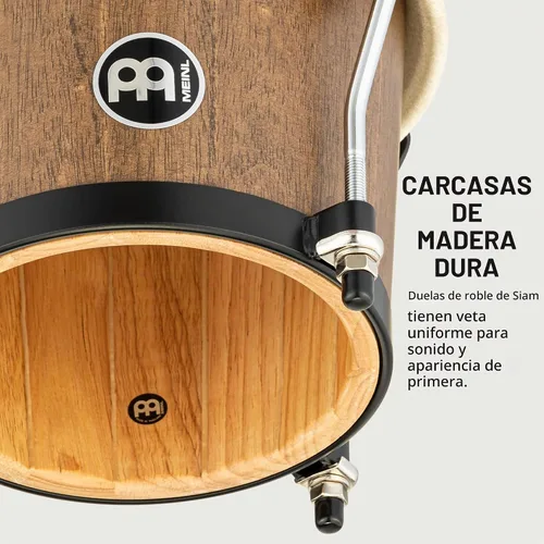 Vista 2 de Meinl Percussion HTB100WB-M Headliner Traditional Designer Series Bongos de madera, marrón nogal