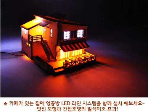 Vista 5 de Kit de modelo de madera de escritorio Cafe in House por Young Modeler