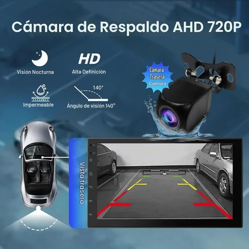 Vista 6 de Haudio Estéreo de auto de doble DIN de 9 pulgadas con Apple CarPlay/Android Auto, pantalla táctil HD con Octa-Core, Mirror Link, 4+64GB, BT 5.1