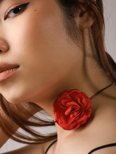 Vista 4 de Gargantilla con rosetas de flores, accesorios esenciales de verano para adolescentes, niñas, mujeres, cosas de moda
