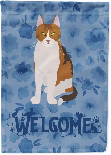 Vista 103 de Caroline's Treasures CK5005GF Bandera de bienvenida de gato abisinio para buzón, bandera decorativa para patio exterior, obras de arte de patio