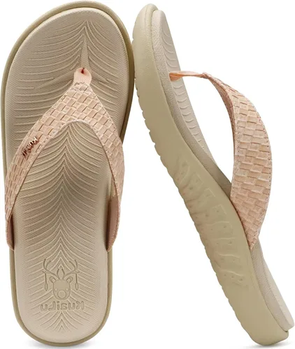 Vista 7 de KuaiLu - Sandalias para mujer, cómodas, buenas para fascitis plantar, buen soporte del arco, estilo pata de gallo, para interior o exterior en verano
