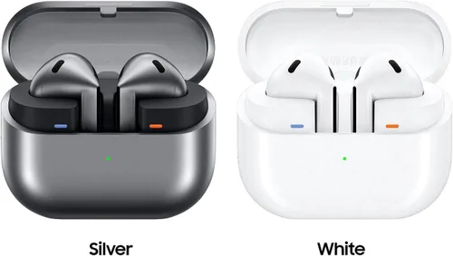 Vista 10 de SAMSUNG Galaxy Buds 3 AI True Auriculares Bluetooth inalámbricos verdaderos, ajuste de tipo abierto, cancelación activa de ruido, audio 360, control