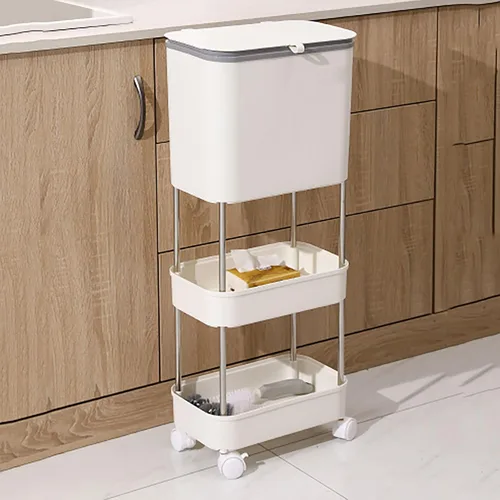 Vista 2 de Contenedor de compostaje para cocina, cocina, compostaje, papelera de cocina, compostador de cocina, papeleras extraíbles, cubos de basura