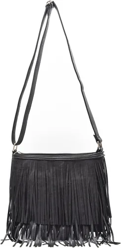 Vista 2 de Western Cowgirl - Bolso de mano oculto con flecos, estilo cruzado para mujer