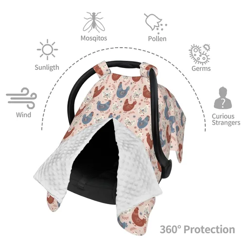Vista 6 de Toldo para asiento de coche de bebé con diseño de murciélago de dibujos animados para Halloween, cubierta multiusos para lactancia materna, funda