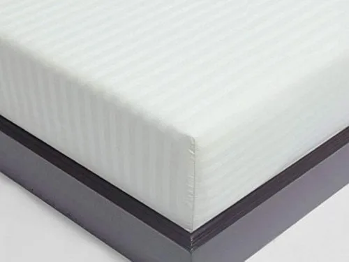 Vista 23 de Sábana bajera ajustable individual de 600 hilos suave de tejido satén de 100% algodón, color blanco, sábanas refrescantes de bolsillo profundo, se