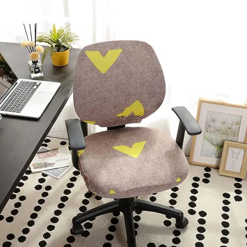 Vista 9 de LINGXIYA Fundas de asiento extraíbles y lavables, fundas elásticas para silla de juegos de computadora, funda de silla dividida con dobladillo