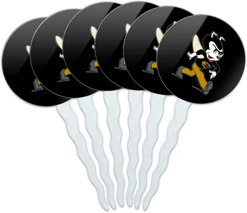 Vista 53 de Abilene Christian - Juego de 6 palillos para cupcakes con logotipo secundario