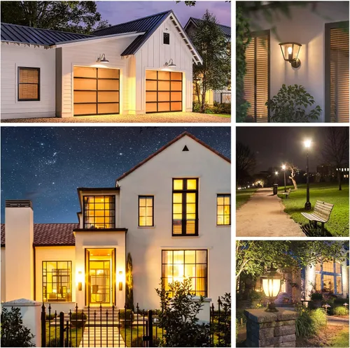 Vista 7 de Bombillas con sensor A19 de anochecer a amanecer para exteriores equivalentes a 100 W, bombillas LED de encendido/apagado automático de 11 W, blanco