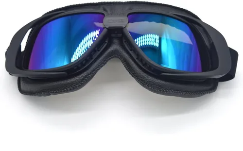 Vista 5 de Gafas vintage retro estilo piloto motocicleta Cruiser Scooter