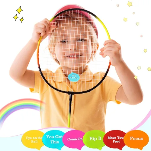 Vista 5 de Sosation 24 piezas de amortiguador de vibraciones de tenis colorido para raqueta de tenis para mujeres y hombres, accesorios de equipo, 6 estilos
