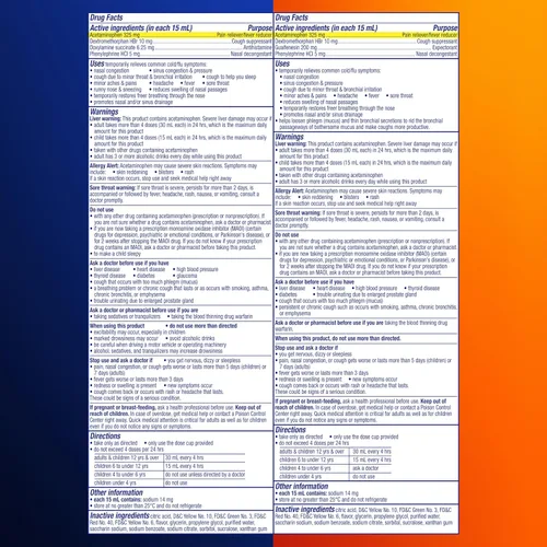 Vista 2 de VICKS DayQuil & NyQuil - Paquete de sabor a miel SEVERE, medicamento para el resfriado y la gripe, alivia el dolor de cabeza, fiebre, dolor