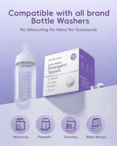 Vista 3 de ecozy care 150 Count Bottle Washer Detergent Tablets, Baby Bottle Washer