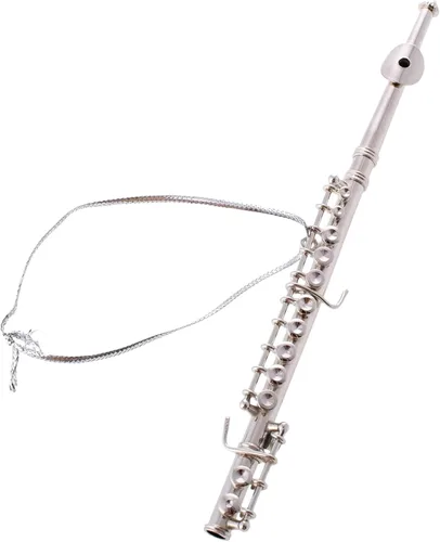 Vista 4 de Adorno para Navidad de instrumento musical Instrumento de viento de madera realista hecho a mano para estudiante de banda, profesor, orquesta