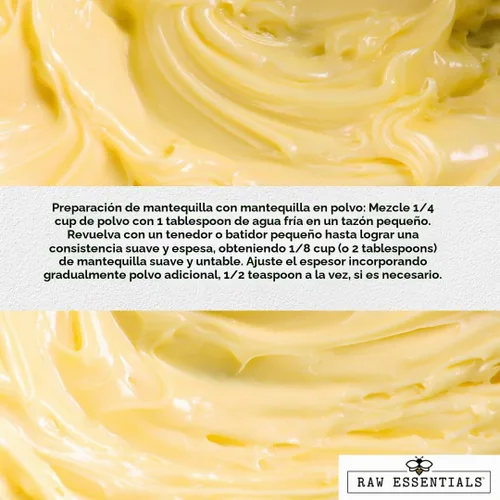 Vista 4 de Raw Essentials Mantequilla en polvo, botella de 7 onzas