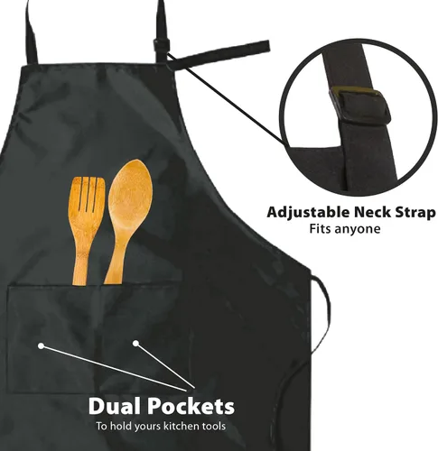 Vista 9 de Delantal personalizado para hombres y mujeres, chefs, con texto de nombre personalizado, regalos personalizados de horneado para Navidad, cocina