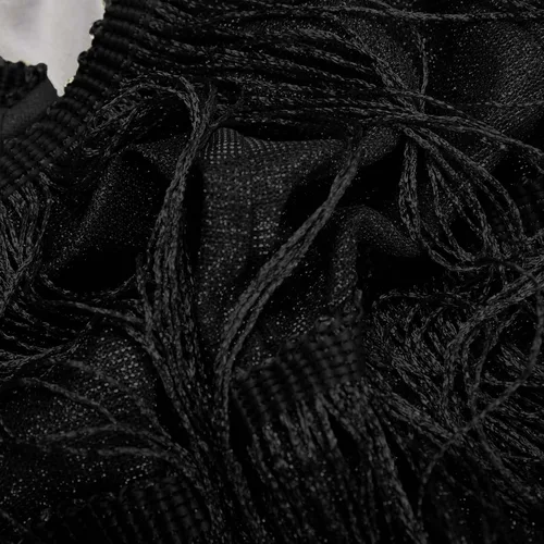 Vista 6 de Vestido de lentejuelas con flecos y flecos para mujer, sexy, sin mangas, con tirantes delgados, vestido de fiesta, cóctel, noche, mini vestido