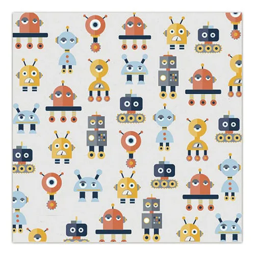 Vista 3 de Mascarilla Higiénica de Tela Reutilizable Infantil Robot