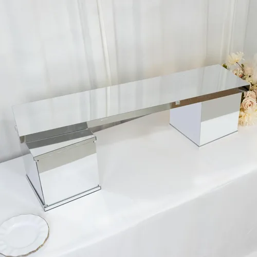 Vista 15 de Efavormart - Jarrón de pedestal de acrílico resistente de 40 pulgadas con cuentas de cristal colgantes, soporte de pilar transparente, centros