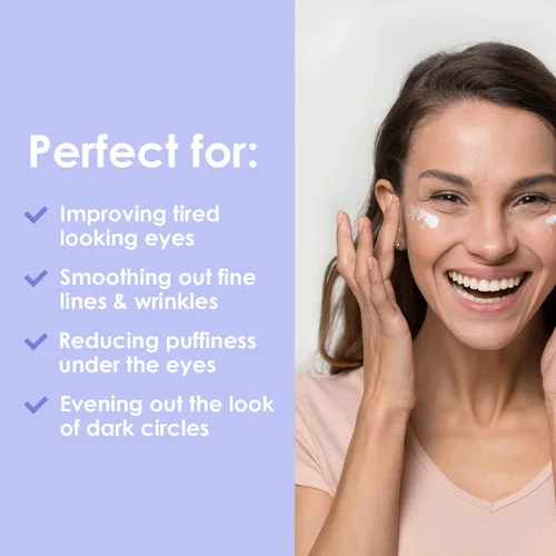 Vista 3 de Crema de ojos - La mejor crema hidratante para ojeras e hinchazón Crema para debajo de los ojos que mejora el aspecto de líneas finas y arrugas