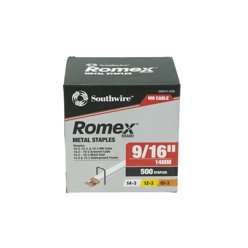 Vista 11 de Southwire SMS12-5000BKT Grapas de metal Romex™ de 1/2 pulgada, cubo de 5000 piezas