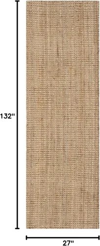 Vista 2 de SAFAVIEH Colección de fibra natural - Alfombra de pasillo, 2'3" x 11', color natural, de yute hecho a mano estilo granja, ideal para áreas de alto