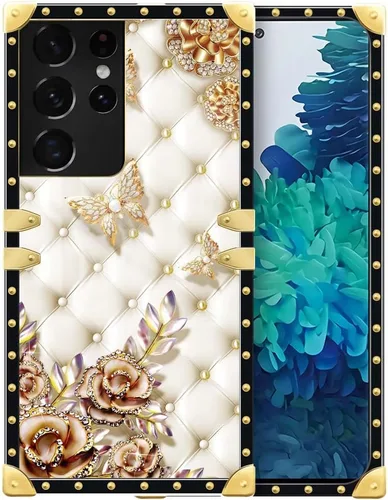Vista 13 de Funda compatible con Samsung Galaxy S10 4G, TPU suave de lujo y parte trasera de policarbonato duro para niñas y mujeres, funda protectora a prueba