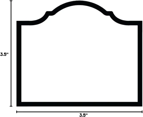 Vista 3 de Caspari Tarjetas de lugar troqueladas de arco en papel de aluminio negro, 8 por paquete