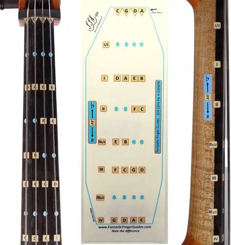 Vista 6 de Fantástica guía de dedos para violonchelos, accesorios de música para instrumentos de cuerda, calcomanías para diapasón y diapasón para aprender