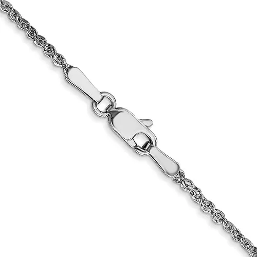 Vista 3 de IceCarats Collar de eslabones trenzados de cadena de cuerda de oro blanco de 14 quilates de 0.067 in