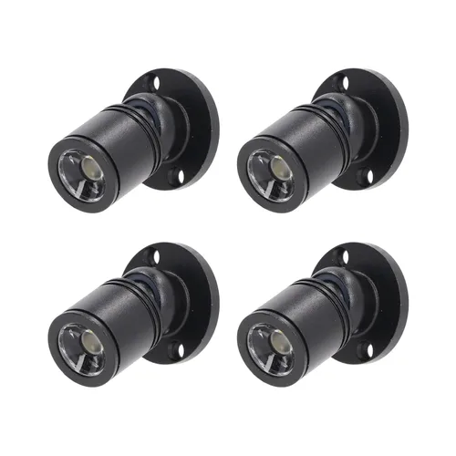 Vista 8 de Mini focos LED regulables de 12V para exhibición – Luz diurna de 1.5W 6500K, focos pequeños para exhibiciones con regulador de intensidad, negro