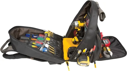 Vista 5 de Custom Leathercraft Mochila con luces y 53 bolsillos tecnológica L255