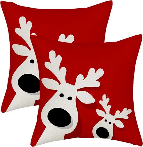Vista 18 de Juego de 2 fundas de almohada para el 4 de julio, 16 x 16 pulgadas, Día de la Independencia, Día de los Caídos, decoración al aire libre, almohadas