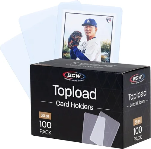 Vista 12 de BCW 3x4 Standard Topload Card Holders for 35 Pt Trading Cards, 100 Count