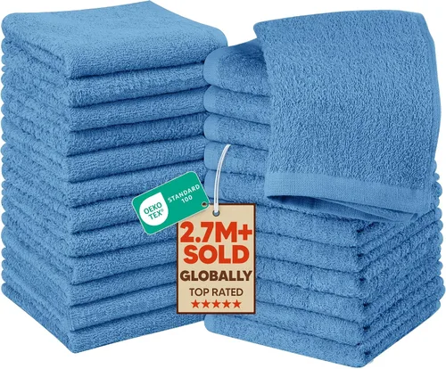 Vista 46 de Utopia Towels Juego de 12 paños de algodón – 100% algodón hilado en anillo, paños de franela de alta calidad, altamente absorbentes y suaves al