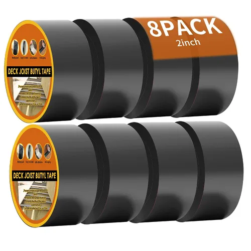Vista 12 de Butyl Joist Tape for Decking 2''×50', 2 Rolls Waterproof Deck Tape Joist Tape, Waterproof and Anti-Corrosion Joists Deck Tape, Self Adhesive