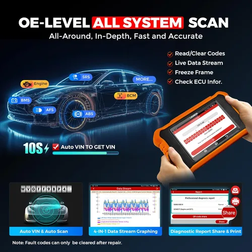 Vista 4 de LAUNCH Creader Elite V3.0 para escáner BMW OBD2, herramienta de escaneo bidireccional de sistemas completos 2026, todos los servicios de V3.0 apto
