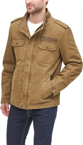 Vista 4 de Levis Chaqueta militar de algodón lavado grande y alto para hombre