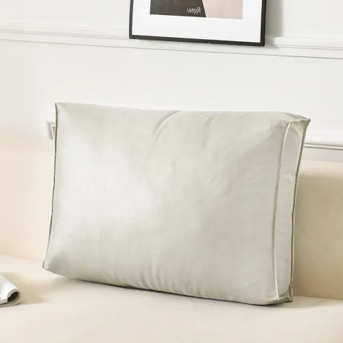 Vista 14 de YURRO Cojín lumbar para sofá, almohada de respaldo de piel sintética impermeable para cama, televisor, sofá, almohada de lectura con soporte