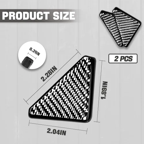 Vista 2 de 2 protectores de esquina de puerta de automóvil, protectores de borde de puerta delantera de fibra de carbono, protector de borde de puerta