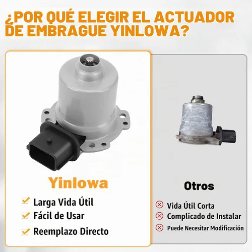 Vista 6 de Yinlowa AE8Z-7C604-A Actuador de embrague de transmisión para Ford Focus Fiesta Compatible con Focus 2012-2018 y Fiesta 2011-2019