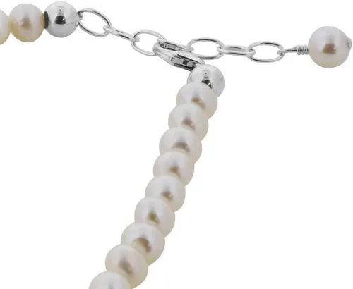 Vista 3 de Gem Avenue Tobillera redonda de plata de ley 925 de 9 a 10 pulgadas de largo ajustable para mujer, perla, No es una piedra preciosa