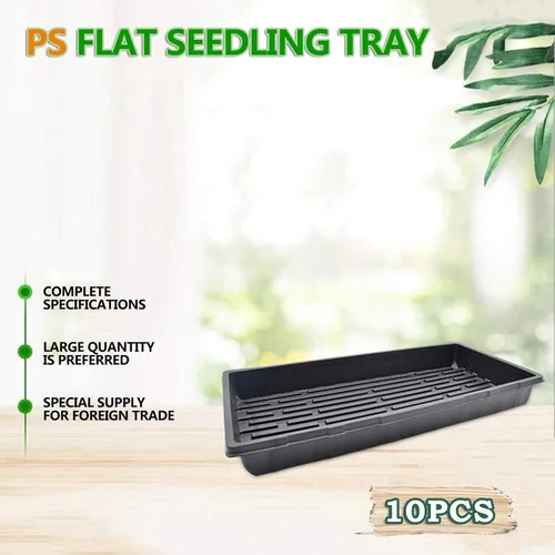 Vista 7 de Seed Starter Tray,2 Pack 21" x 11" x 2",No Drain Holes Plastic Heavy Duty Plant Starter Trays,Microgreens Growing Trays,Seedling Starter Trays for