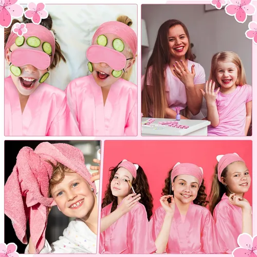 Vista 5 de Jeyiour Juego de 72 piezas de spa de pies para niñas, incluye bañera de pies, lavabo, toallas de mano y kit de accesorios para fiesta