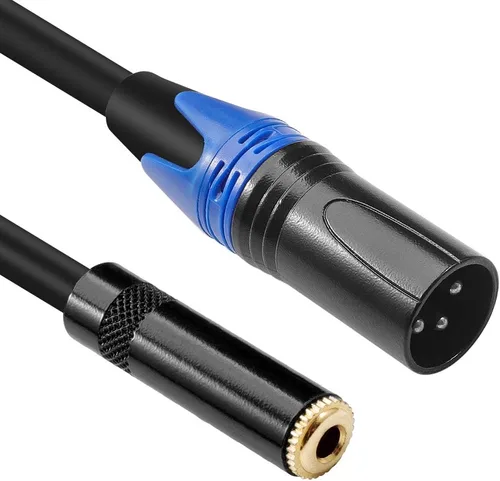 Vista 7 de Cable macho de 1/8 a XLR, cable adaptador de convertidor de audio macho TRS estéreo hembra de 0.138 in (1/8 pulgadas) - 1 pie/11.8 in