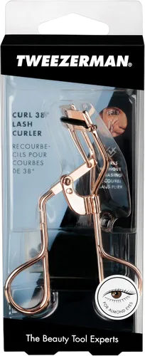 Vista 8 de Tweezerman Curl 38 - Rizador de pestañas para ojos en forma de almendra, oro rosa