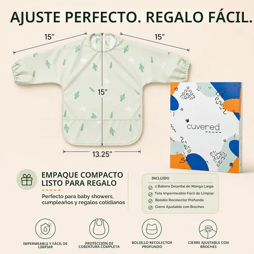 Vista 4 de ANGORA BRANDS Babero de silicona para bebés y bebés, 100% impermeable de grado alimenticio con bolsillo profundo para atrapar alimentos, ajustable